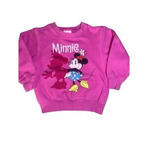 Vintage Disney store retro Minnie Mouse pink sweatshirt girls size 4